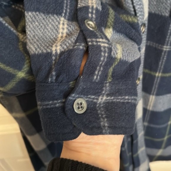 Freedom Foundry Mens Lightweight Plush Plaid Fleece Shirt - Picture 5 of 8